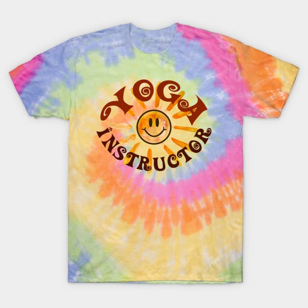 Yoga Instructor Happy Face Sunshine T-Shirt by Heartsake